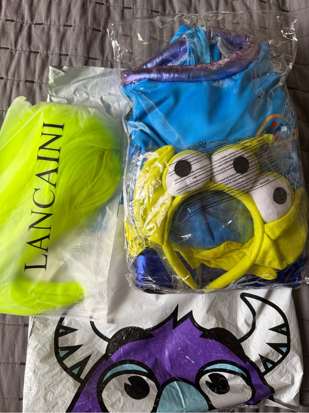 Disney Women's Alien Costume in Bright Blue and Neon Green